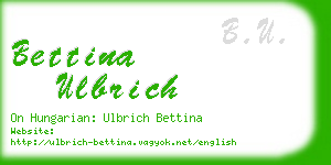 bettina ulbrich business card
